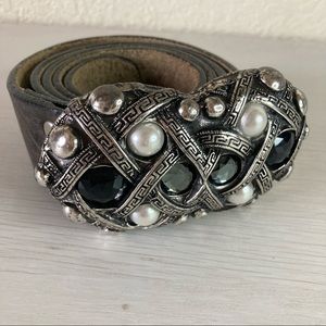 Brave Beltworks Leather Belt with Silver Buckle